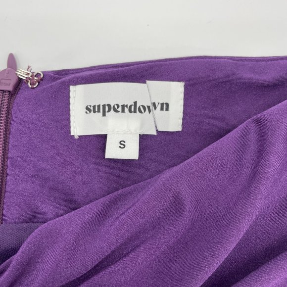 REVOLVE Superdown Kira Ruched Mini Skirt Purple Womens - Picture 6 of 11